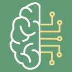 Icon Technikaffinität Gehirn mit Schaltkreise